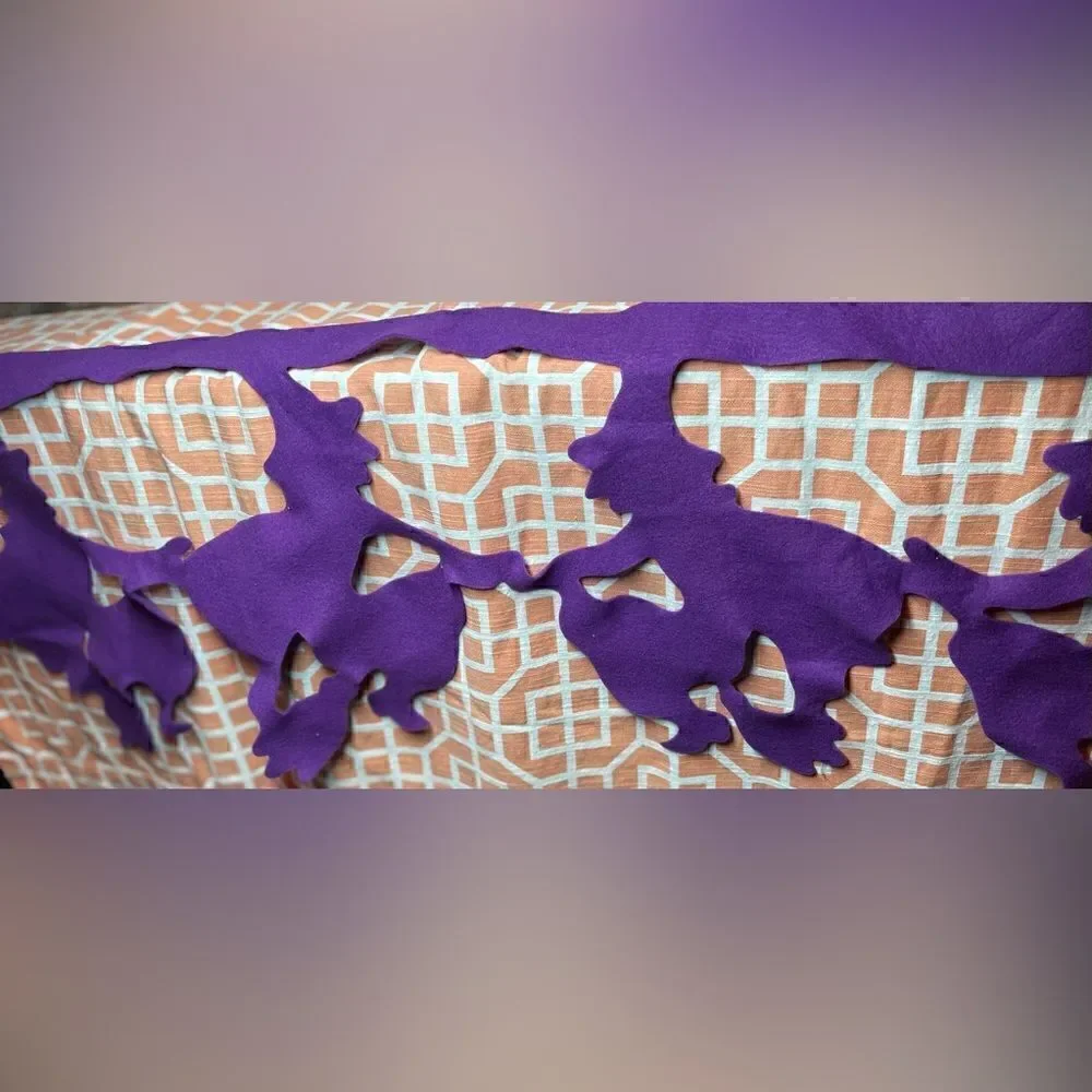 👻🎃👻 3 NEW! Halloween Decorative Felt Banners Ghost Bats & Witches
